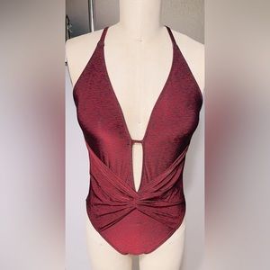 Deep Red La Blanca Swimsuit. Size small/6